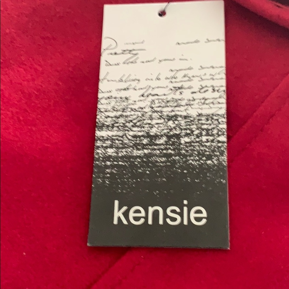 Kensie Women's Button Up Jacket with Knit Collar - Picture 3 of 4